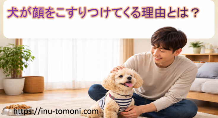 犬が顔をこすりつけてくる理由とは？
