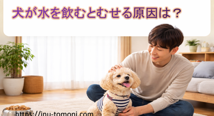 犬が水を飲むとむせる原因は?