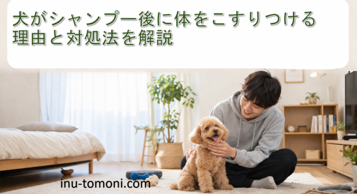犬がシャンプー後に体をこすりつける理由と対処法を解説