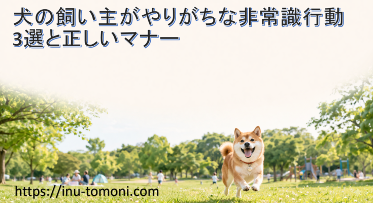 犬の飼い主がやりがちな非常識行動3選と正しいマナー