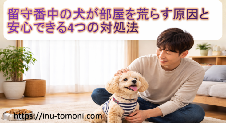 留守番中の犬が部屋を荒らす原因と安心できる4つの対処法